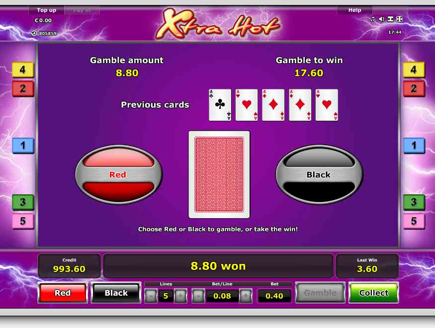 Xtra Hot - риск-игра Игра на удвоение Экстра Хот